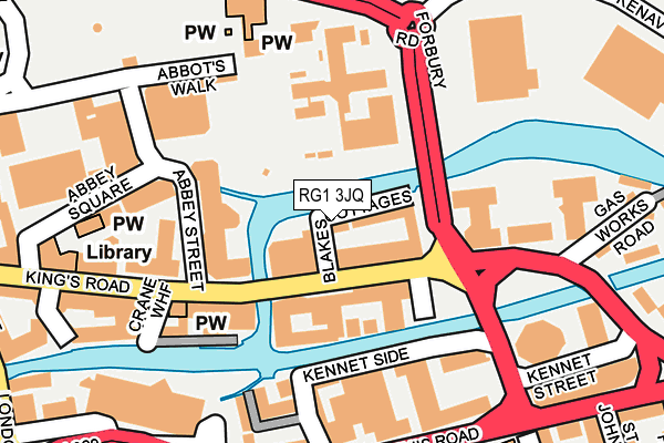 RG1 3JQ map - OS OpenMap – Local (Ordnance Survey)