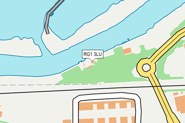 RG1 3LU map - OS OpenMap – Local (Ordnance Survey)