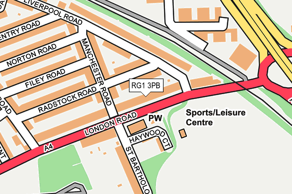 RG1 3PB map - OS OpenMap – Local (Ordnance Survey)