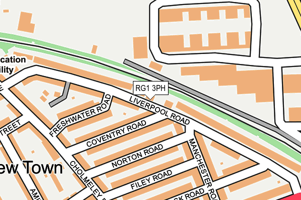 RG1 3PH map - OS OpenMap – Local (Ordnance Survey)