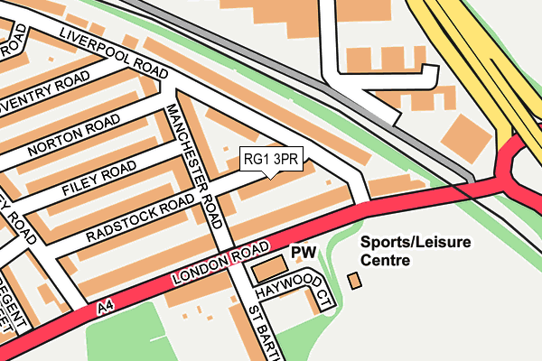 RG1 3PR map - OS OpenMap – Local (Ordnance Survey)