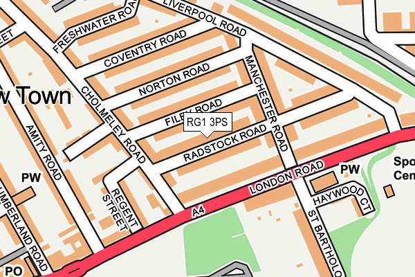 RG1 3PS map - OS OpenMap – Local (Ordnance Survey)