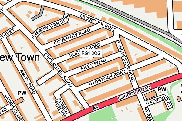 RG1 3QG map - OS OpenMap – Local (Ordnance Survey)