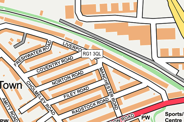 RG1 3QL map - OS OpenMap – Local (Ordnance Survey)