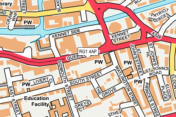 RG1 4AP map - OS OpenMap – Local (Ordnance Survey)