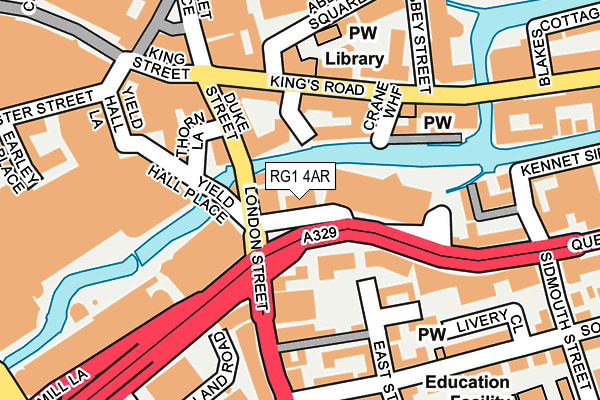 RG1 4AR map - OS OpenMap – Local (Ordnance Survey)