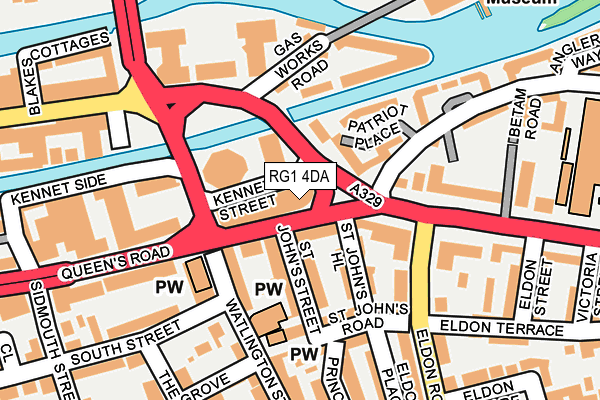 RG1 4DA map - OS OpenMap – Local (Ordnance Survey)