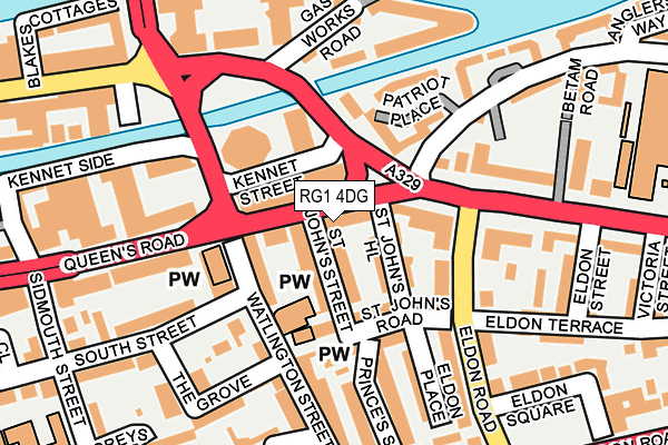 RG1 4DG map - OS OpenMap – Local (Ordnance Survey)