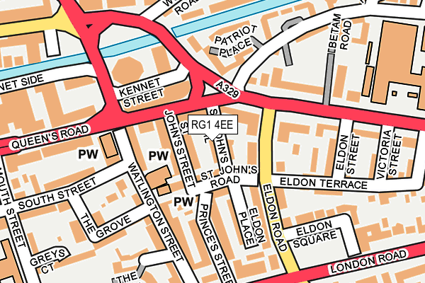 RG1 4EE map - OS OpenMap – Local (Ordnance Survey)