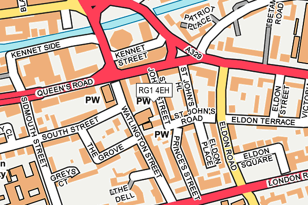 RG1 4EH map - OS OpenMap – Local (Ordnance Survey)