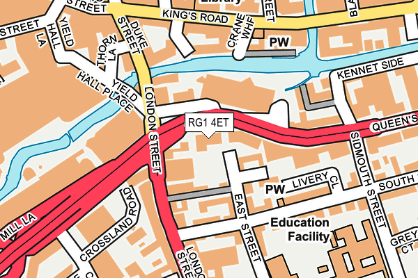 RG1 4ET map - OS OpenMap – Local (Ordnance Survey)