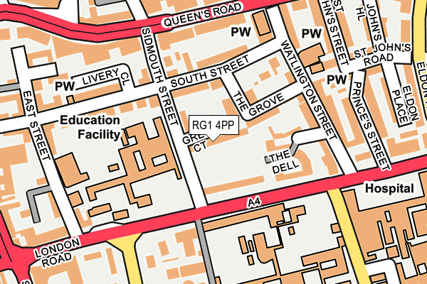 RG1 4PP map - OS OpenMap – Local (Ordnance Survey)
