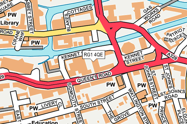 RG1 4QE map - OS OpenMap – Local (Ordnance Survey)