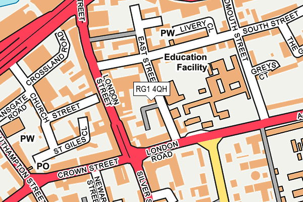 RG1 4QH map - OS OpenMap – Local (Ordnance Survey)