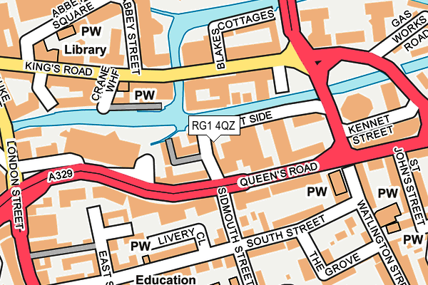 RG1 4QZ map - OS OpenMap – Local (Ordnance Survey)