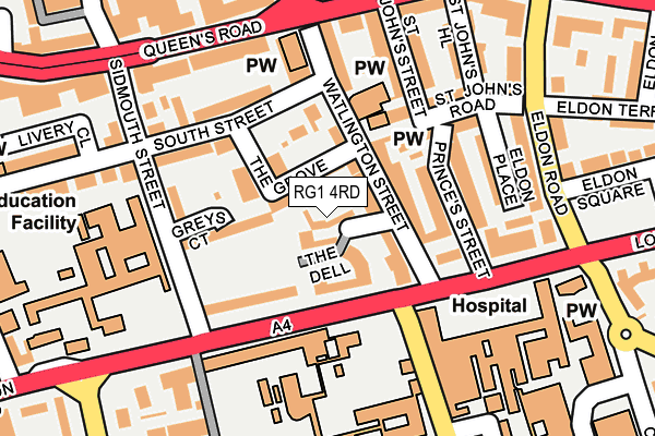 RG1 4RD map - OS OpenMap – Local (Ordnance Survey)