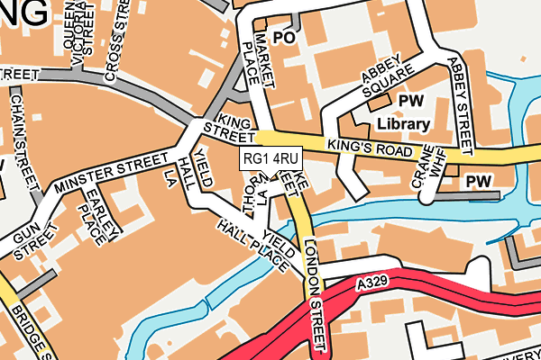 RG1 4RU map - OS OpenMap – Local (Ordnance Survey)