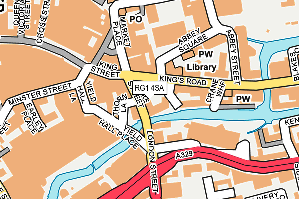 RG1 4SA map - OS OpenMap – Local (Ordnance Survey)