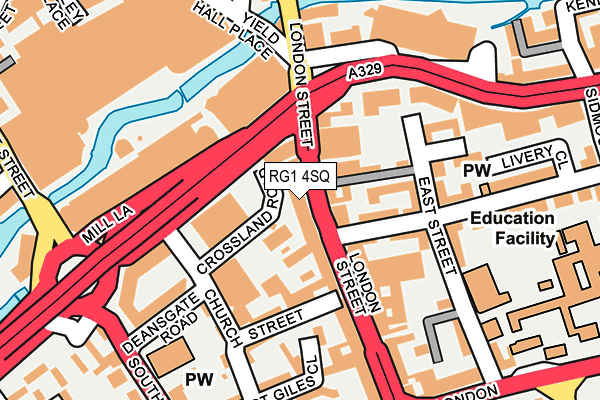 RG1 4SQ map - OS OpenMap – Local (Ordnance Survey)