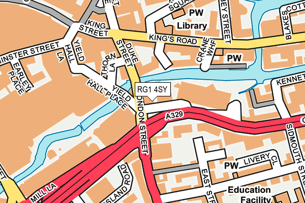 RG1 4SY map - OS OpenMap – Local (Ordnance Survey)