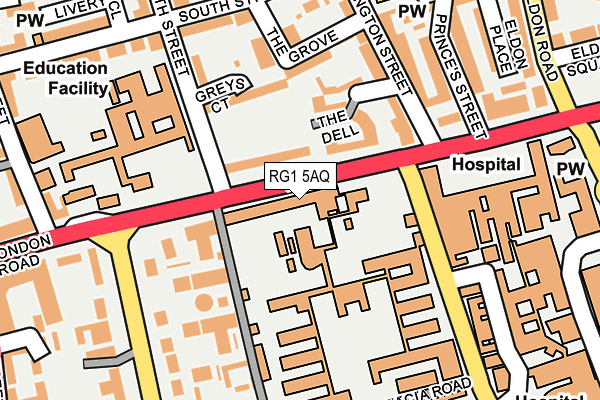 RG1 5AQ map - OS OpenMap – Local (Ordnance Survey)