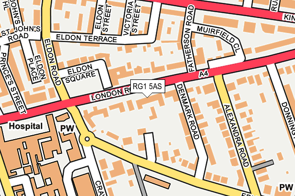 RG1 5AS map - OS OpenMap – Local (Ordnance Survey)