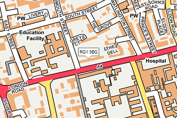 RG1 5BG map - OS OpenMap – Local (Ordnance Survey)