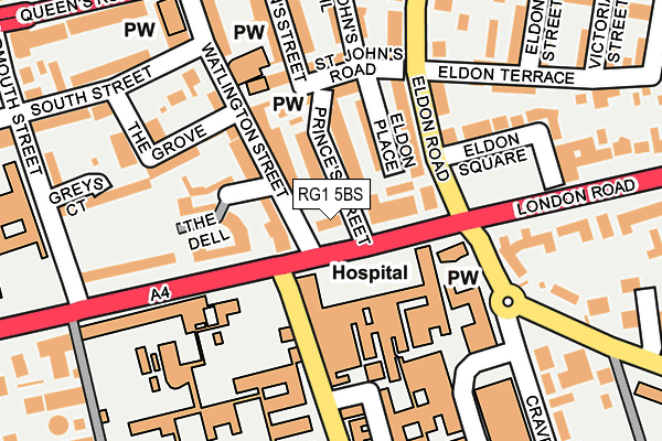 RG1 5BS map - OS OpenMap – Local (Ordnance Survey)