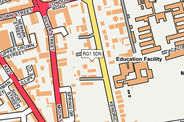 RG1 5DN map - OS OpenMap – Local (Ordnance Survey)