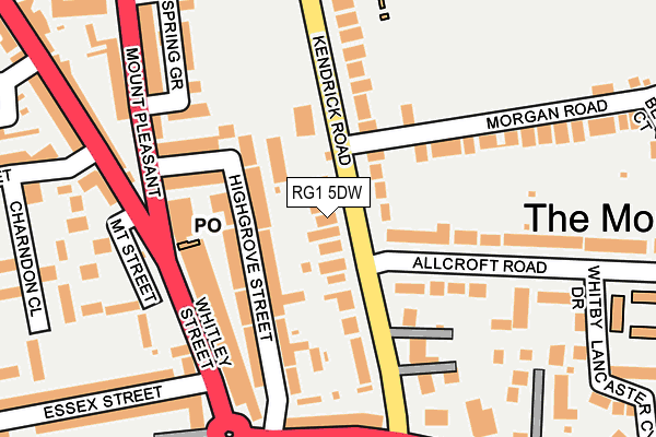 RG1 5DW map - OS OpenMap – Local (Ordnance Survey)