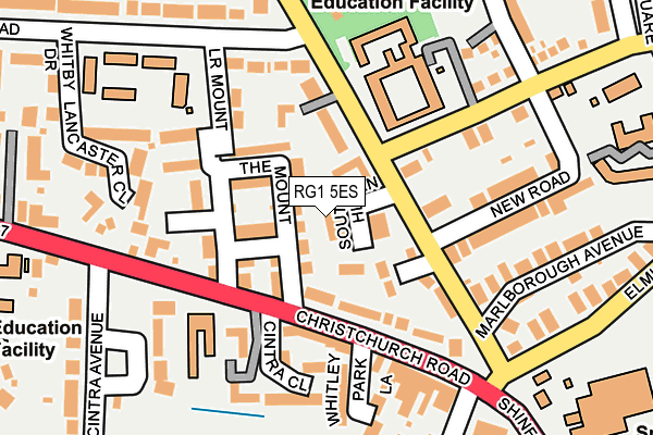 RG1 5ES map - OS OpenMap – Local (Ordnance Survey)
