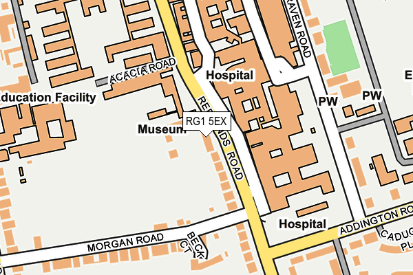 RG1 5EX map - OS OpenMap – Local (Ordnance Survey)
