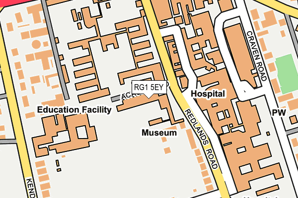 RG1 5EY map - OS OpenMap – Local (Ordnance Survey)