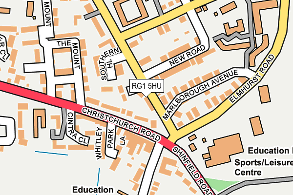 RG1 5HU map - OS OpenMap – Local (Ordnance Survey)