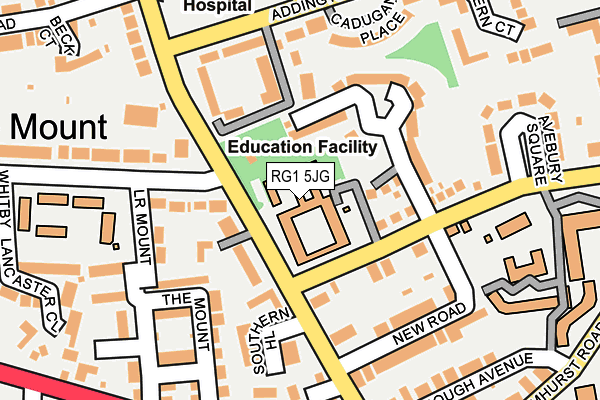 RG1 5JG map - OS OpenMap – Local (Ordnance Survey)