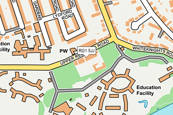 RG1 5JJ map - OS OpenMap – Local (Ordnance Survey)