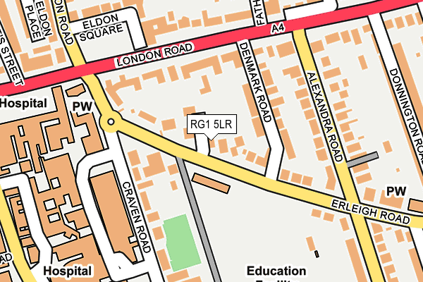 RG1 5LR map - OS OpenMap – Local (Ordnance Survey)