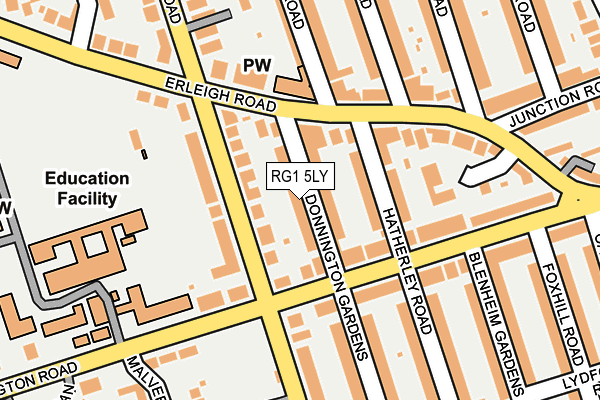 RG1 5LY map - OS OpenMap – Local (Ordnance Survey)