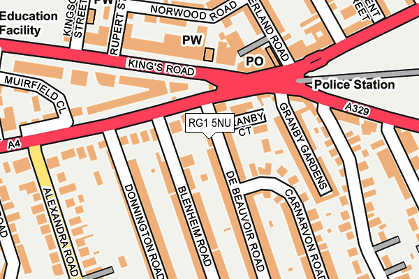 RG1 5NU map - OS OpenMap – Local (Ordnance Survey)