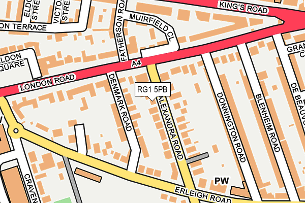 RG1 5PB map - OS OpenMap – Local (Ordnance Survey)