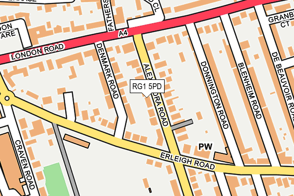 RG1 5PD map - OS OpenMap – Local (Ordnance Survey)