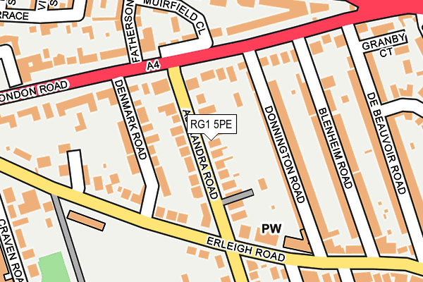 RG1 5PE map - OS OpenMap – Local (Ordnance Survey)