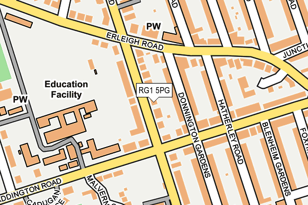 RG1 5PG map - OS OpenMap – Local (Ordnance Survey)