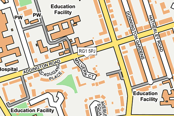 RG1 5PJ map - OS OpenMap – Local (Ordnance Survey)