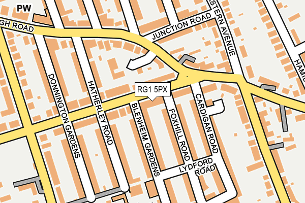 RG1 5PX map - OS OpenMap – Local (Ordnance Survey)