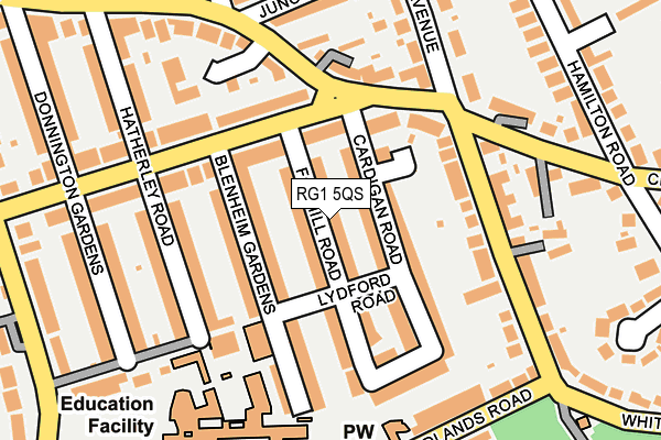 RG1 5QS map - OS OpenMap – Local (Ordnance Survey)