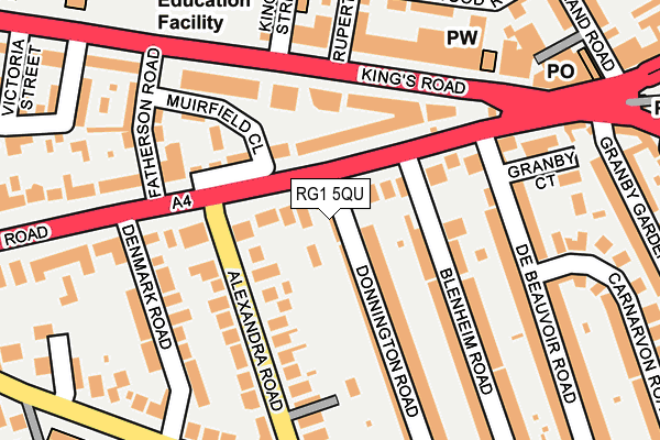 RG1 5QU map - OS OpenMap – Local (Ordnance Survey)
