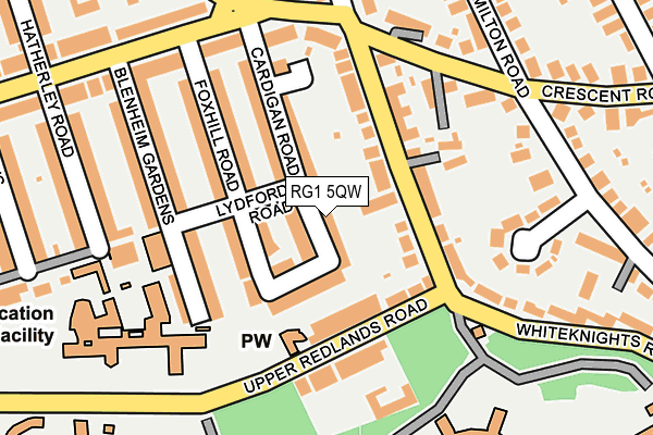RG1 5QW map - OS OpenMap – Local (Ordnance Survey)