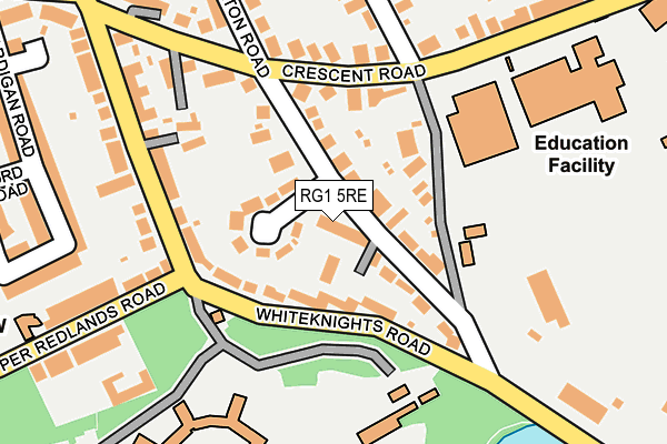 RG1 5RE map - OS OpenMap – Local (Ordnance Survey)