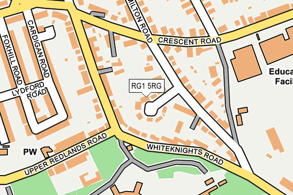 RG1 5RG map - OS OpenMap – Local (Ordnance Survey)